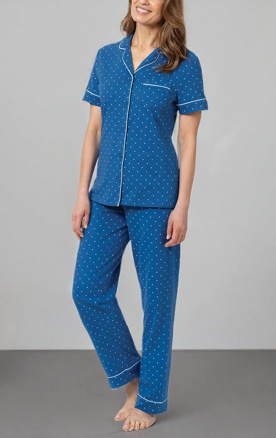 PajamaGram Women’s Pajamas - PJ For Women Set, Short Sleeve, 100% Cotton - Image 6