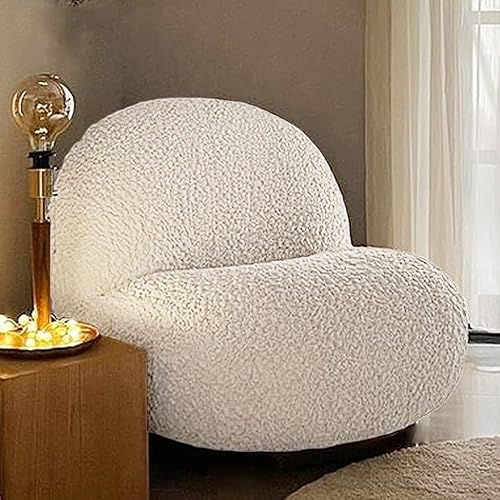 Puf - Puf para puf, de forro polar, de cachemira, sin relleno, para sofá, futón, puf, asiento para asiento, cómodo y lavable (color blanco)