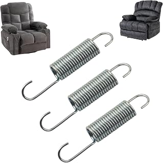 3 Pack 3-5/8 inch Replacement Recliner Chair Mechanism Furniture Tension Springs Long Neck Style 3.46'' Inside Hook to Hook