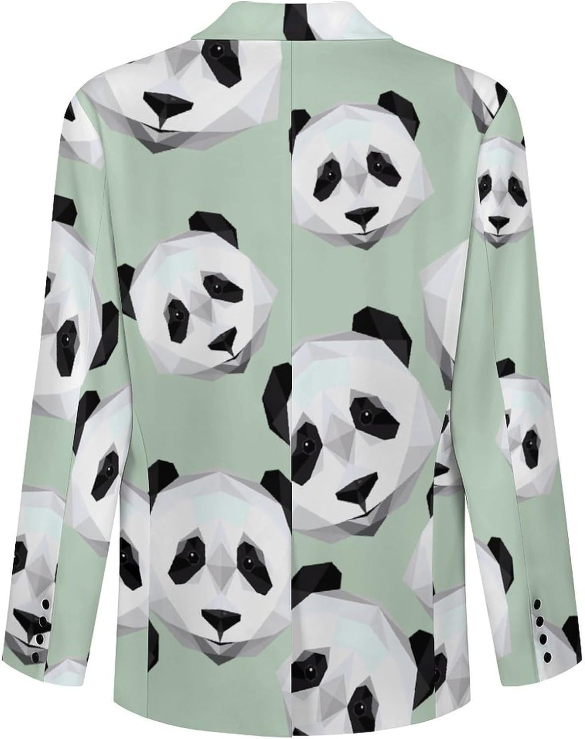 Geometrical Panda Casual Suit Blazer for Men Buttons Jacket Coat Business