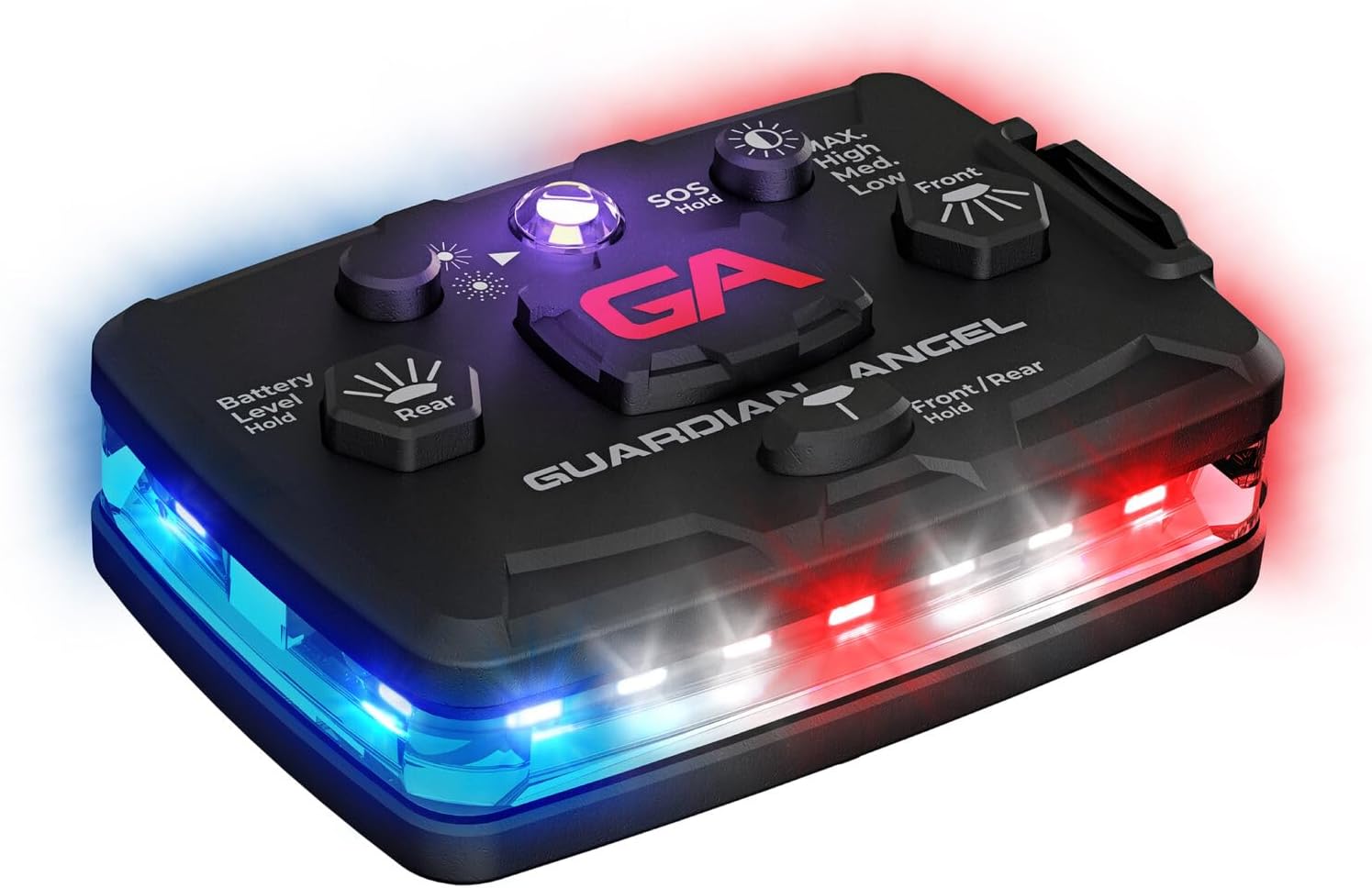 Guardian Angel Elite Safety Light IR - Red/Blue/White Front & Red/Blue Rear