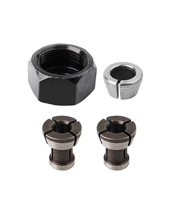 Collet Nut Kit Replaces for 763637-1 763636-3, Nut Parts Assembly Compatible with 1/4" 6.35mm/6mm RP0900 RT0700C RT001G RT0701C RT0702C RP2301FCXK DRT50Z DRT50 MT361