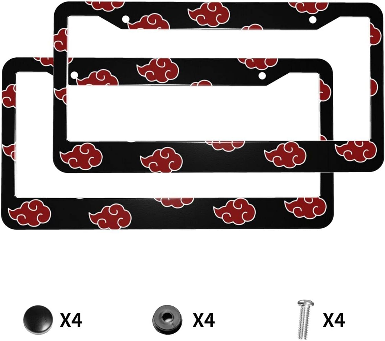 Cloud License Plate Cover Frame 2 Pack Auto Car Frames Car Decorative with Screw Caps Cover Set