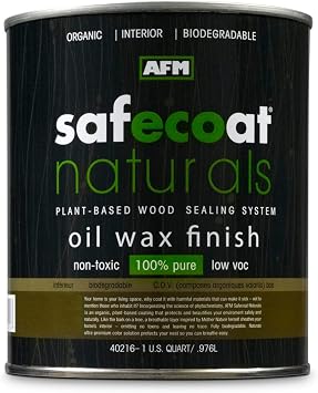 Afm Safecoat Naturals Oil Wax Finish, Clear Gallon Can 1/Case