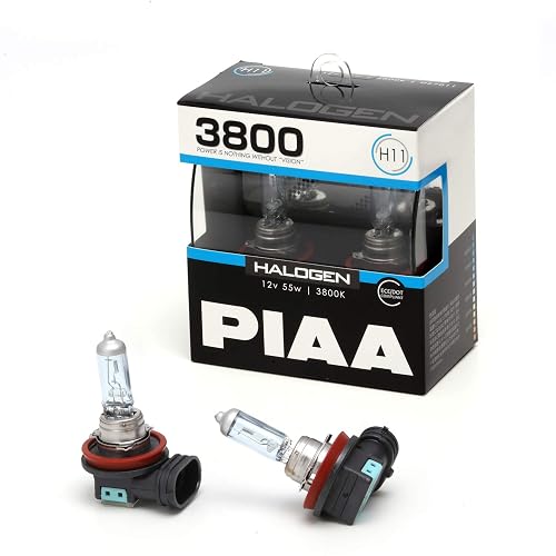 PIAA(ピア) H11 3800K 車検対応 HS7011 2個入（H11 ハロゲンヘッドライト/フォグランプバルブ・12V 55W・ECE規格準拠・純正同形状交換）