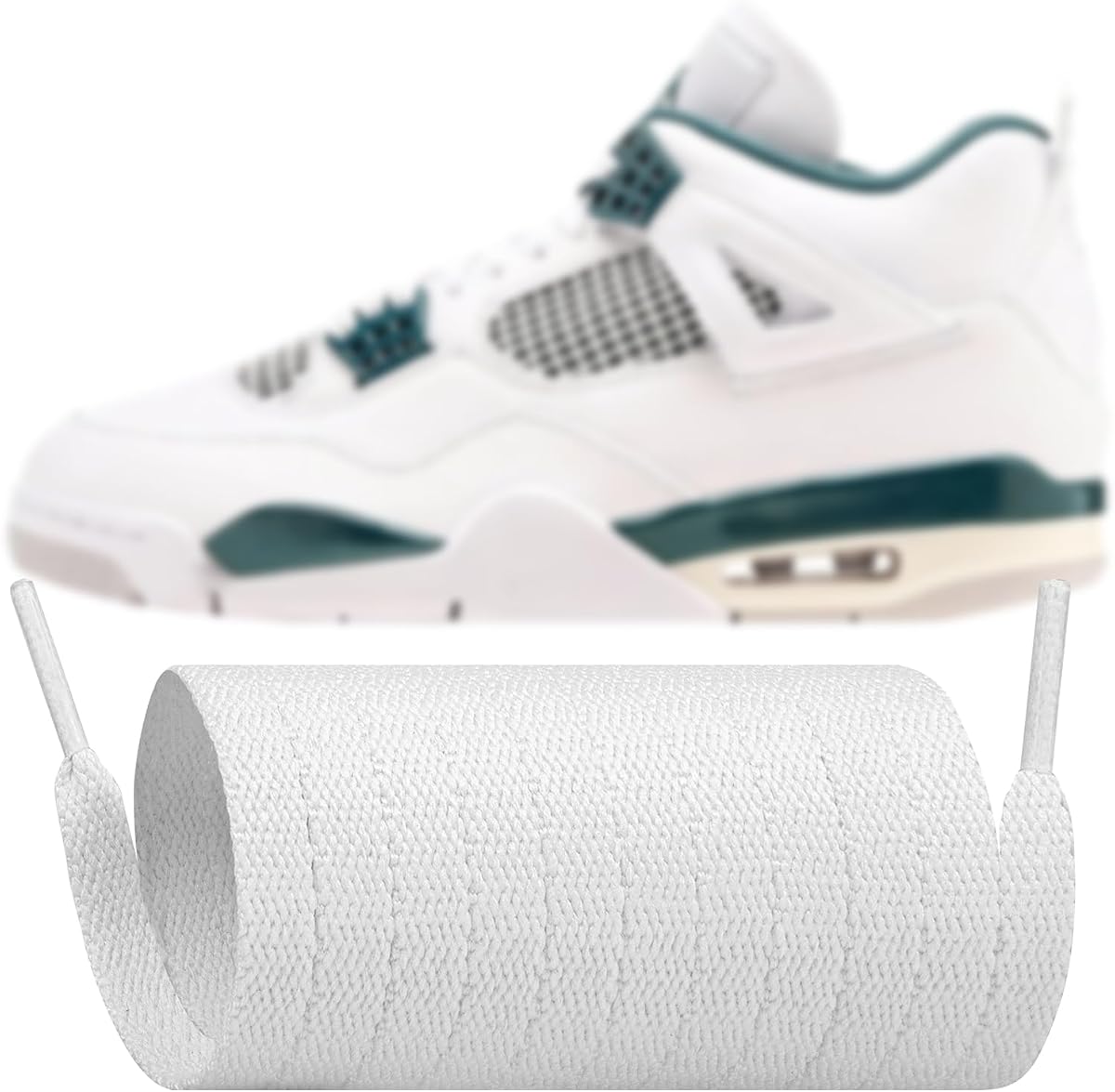 Endoto Shoe Laces for Air Jordan 4 Replacement Shoelaces Strings | 8MM Flat Laces | Material: Polyester