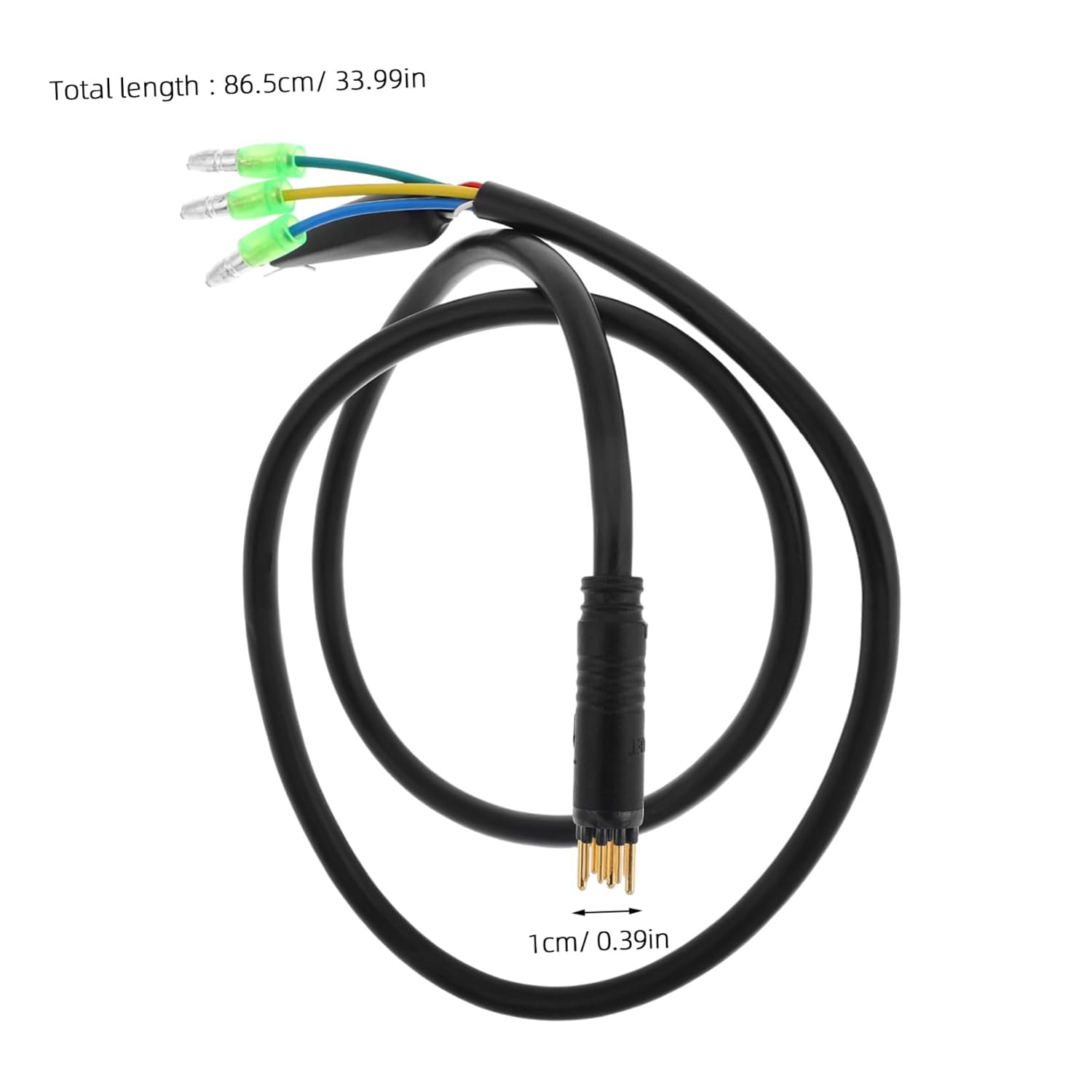 Unomor PVC Electric Bike Motor Extension Cable with Sealing for Brushless Hub Motors to Female Connector Compatible with Front and Rear Electric Bicycle Modifications