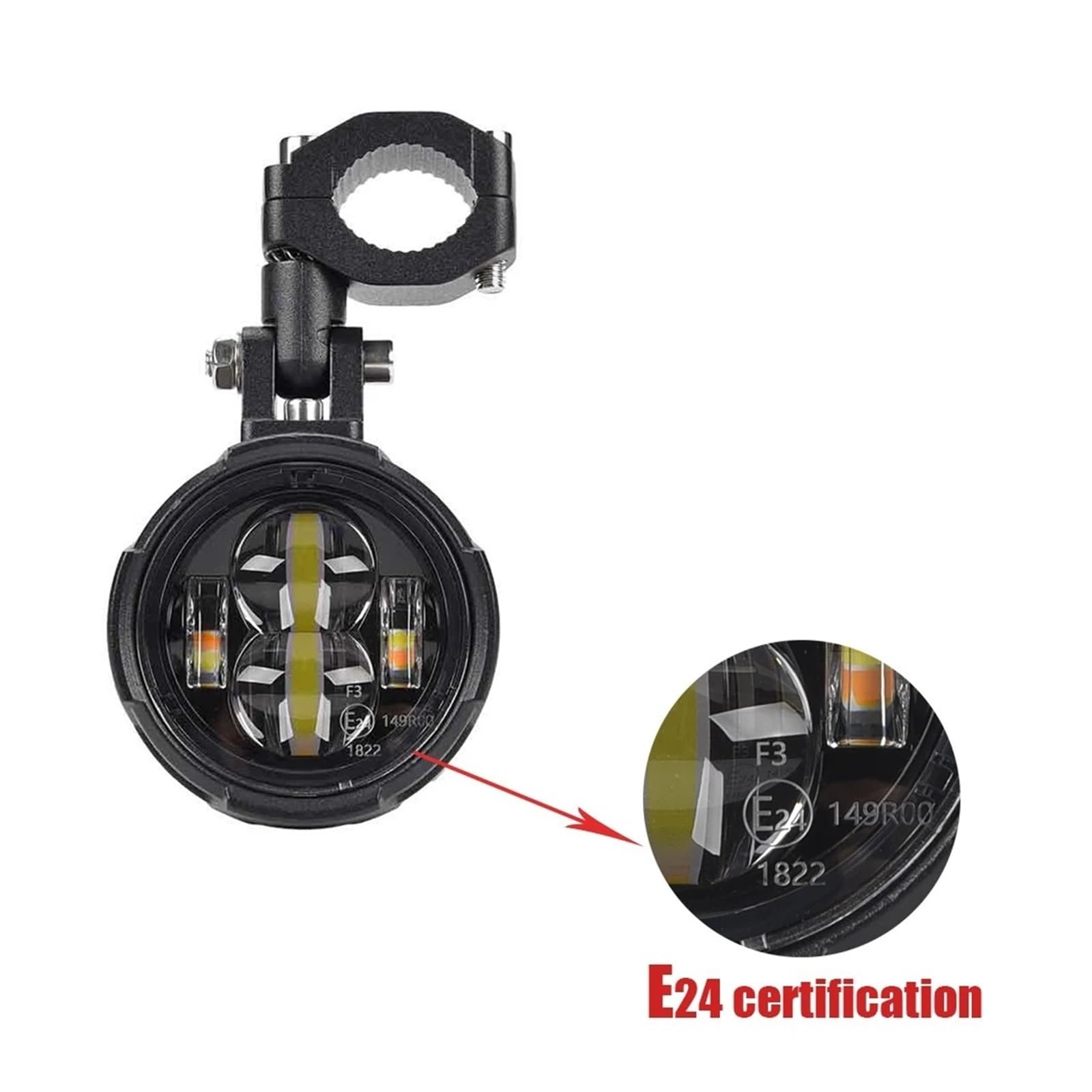 SANCAK Fari Per Motociclette Fendinebbia Per Moto Lampada Di Guida Ausiliaria A LED Faretti Per Fari Per Interruttore Cablato 100 W Bicolore
