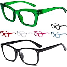 Reading Glasses Metalless Screwless Spring Hinges 6 Packs + 1 Pack Oversized Reading Glasses Total 7 Pairs Readers +3.50