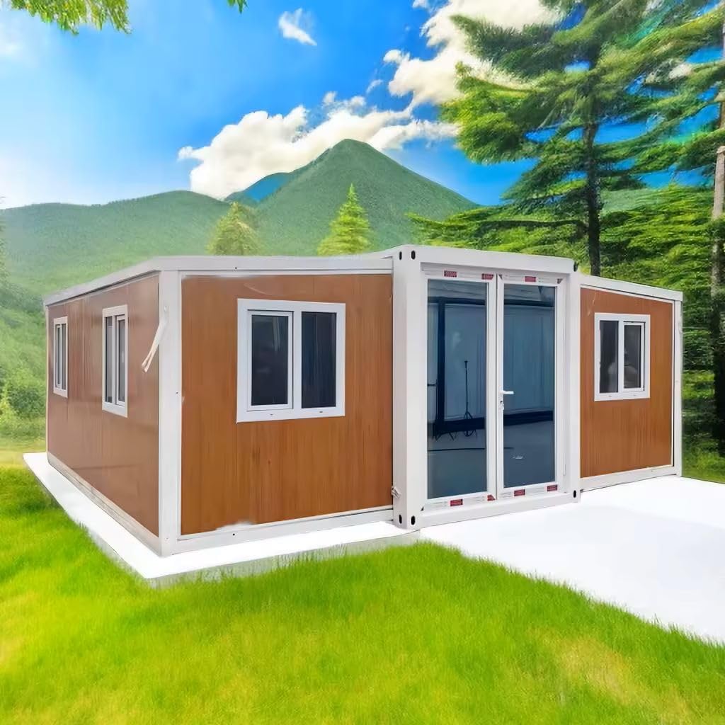 Weather Proof, Wind Resistant, Anti corrision Tiny Expandable Prefab House to Live in 1 Bathroom, 2 Bedooms & 1 Kitchen- for Small Family, 20 FT. 3 in 1 Backyard House (2 Bedroom)