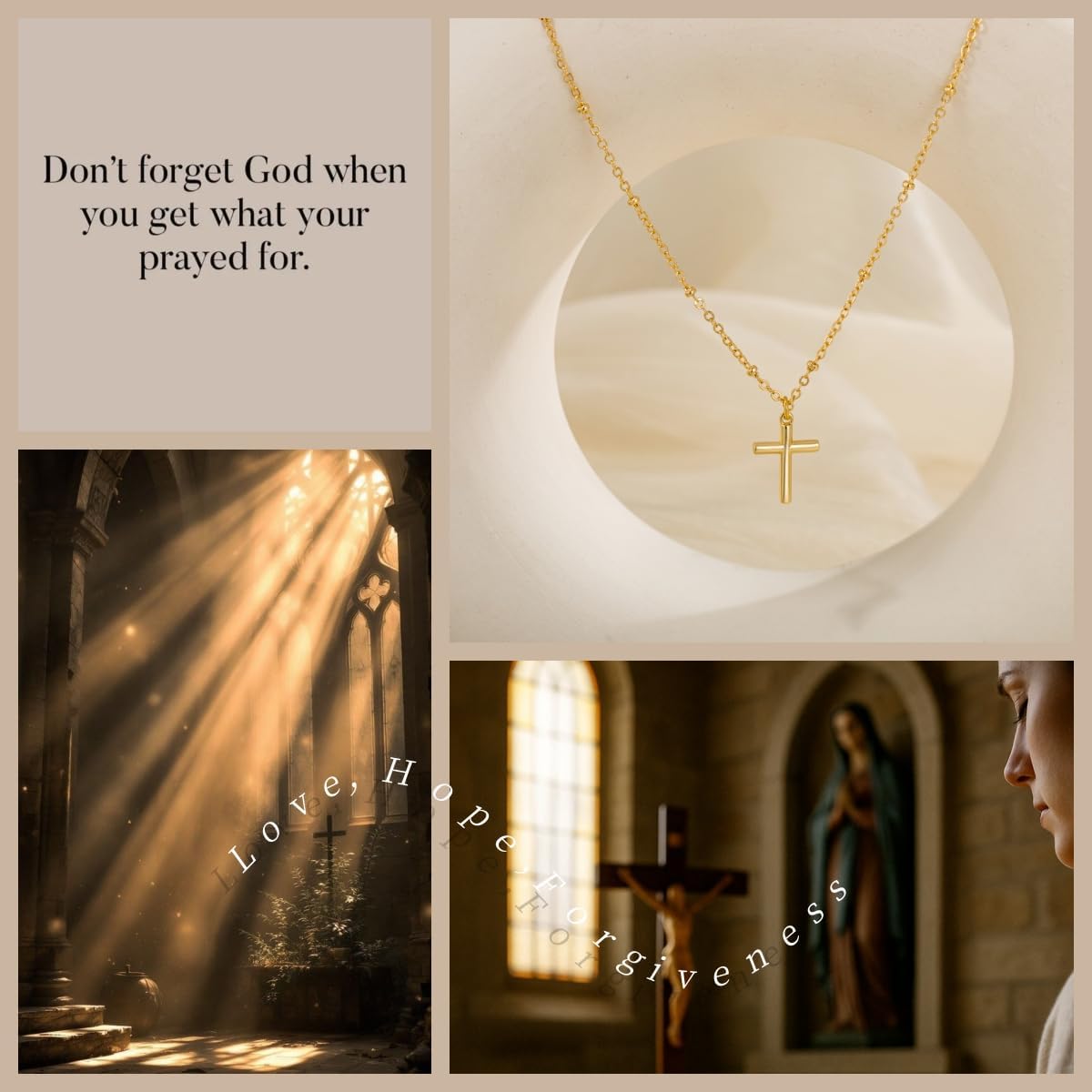 CHESKY Cross Necklace for Women Trendy, Dainty 14K Gold Plated Pearl Cubic Zirconia Cross Pendant Necklace for Womens Simple Diamond Cross Charm Necklace Waterproof Gold Jewelry for Women Gifts - Image 6