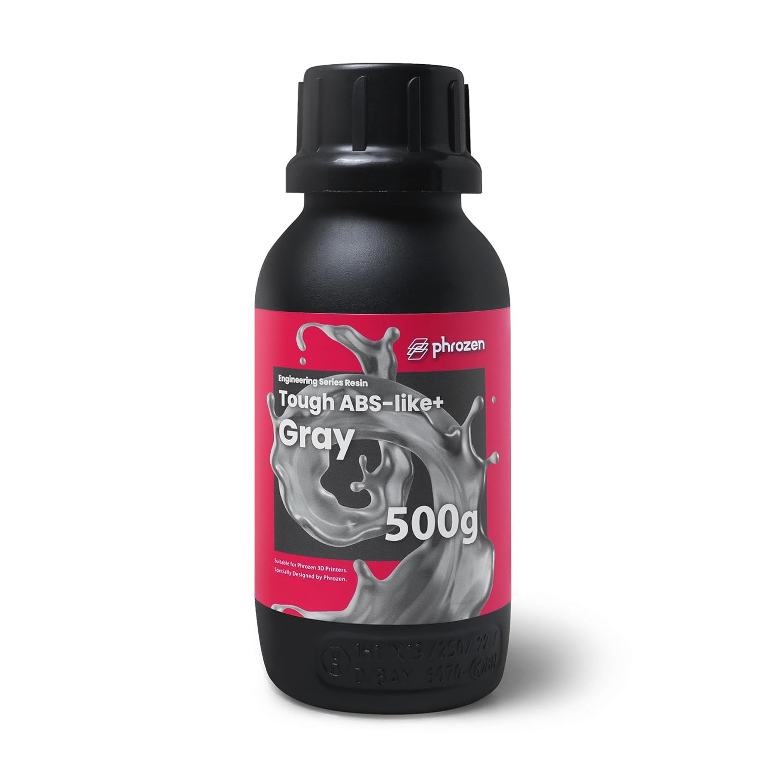 phrozen 3D Printer Functional Resin [Tough:ABS-Like+,Gray], 405nm DLP LCD UV-Curing Photopolymer Resin High Toughness for Plastic Models, Action Figures, Industry Applications, Prototyping (500G)