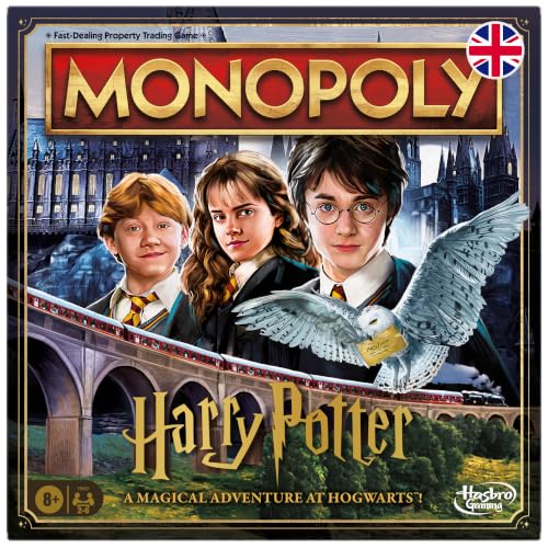 Hasbro Gaming Monopoly Harry-Potter-Edition Brettspiel für Kinder ab 8 Jahren Strategiespiele für 2-6 Spieler Kinder und Erwachsene