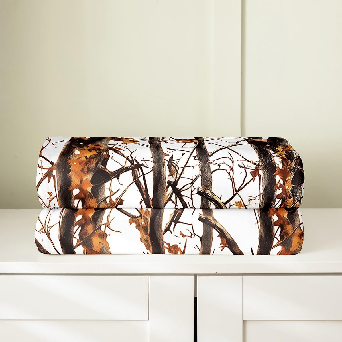 Erosebridal Camo Throw Blanket Throw 50x60 Inch Sofa Bed Decor Camouflage Fleece Blanket for Kids Teens Adults Rustic Farmhouse Wildlife Bed Blanket,Country Woodland Hunting Theme Flannel Blanket