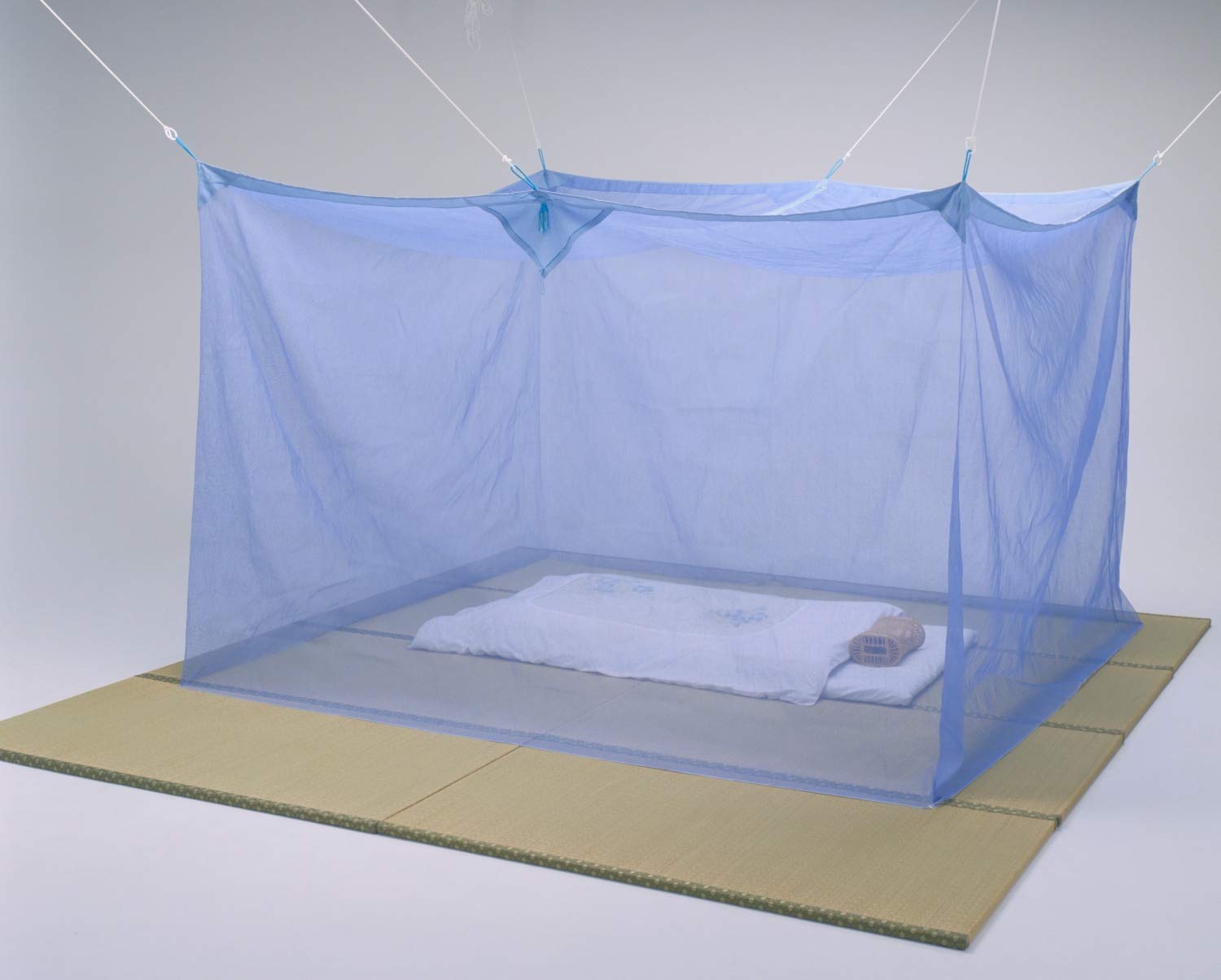 Amazon｜日本製 近江蚊帳 3畳用 150×200cm 高さ190cm ブルー｜夏原商事 