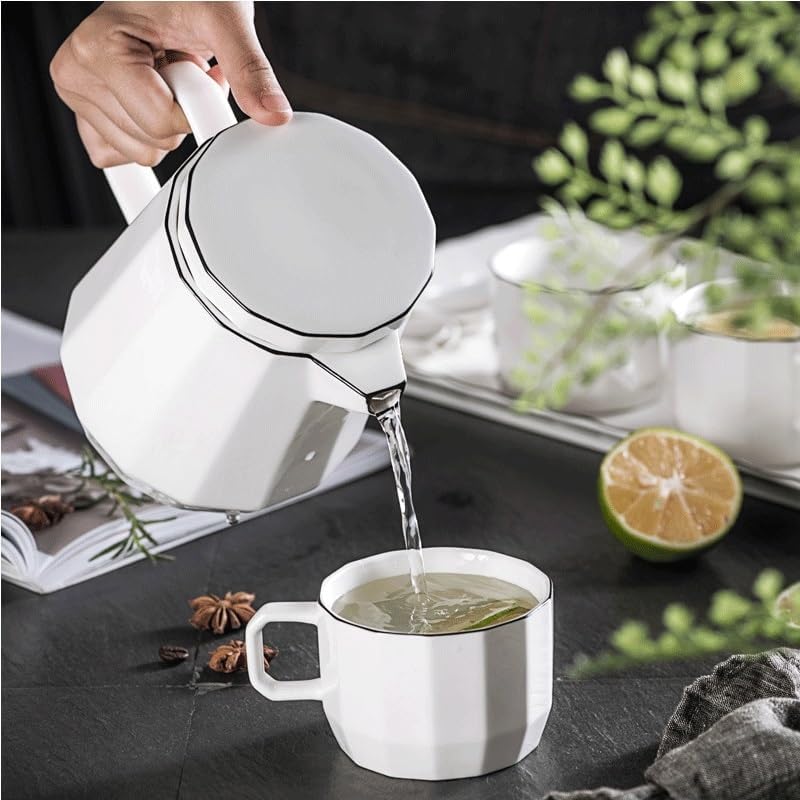 Nordic Coffee Cup Set White Ceramic Afternoon Tea Water Family Gathering Banquet Cups