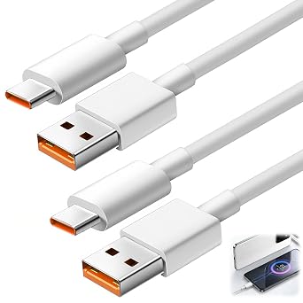 2PCS 120W USB Type C Fast Charger Cable Turbo Compatible with Xiaomi