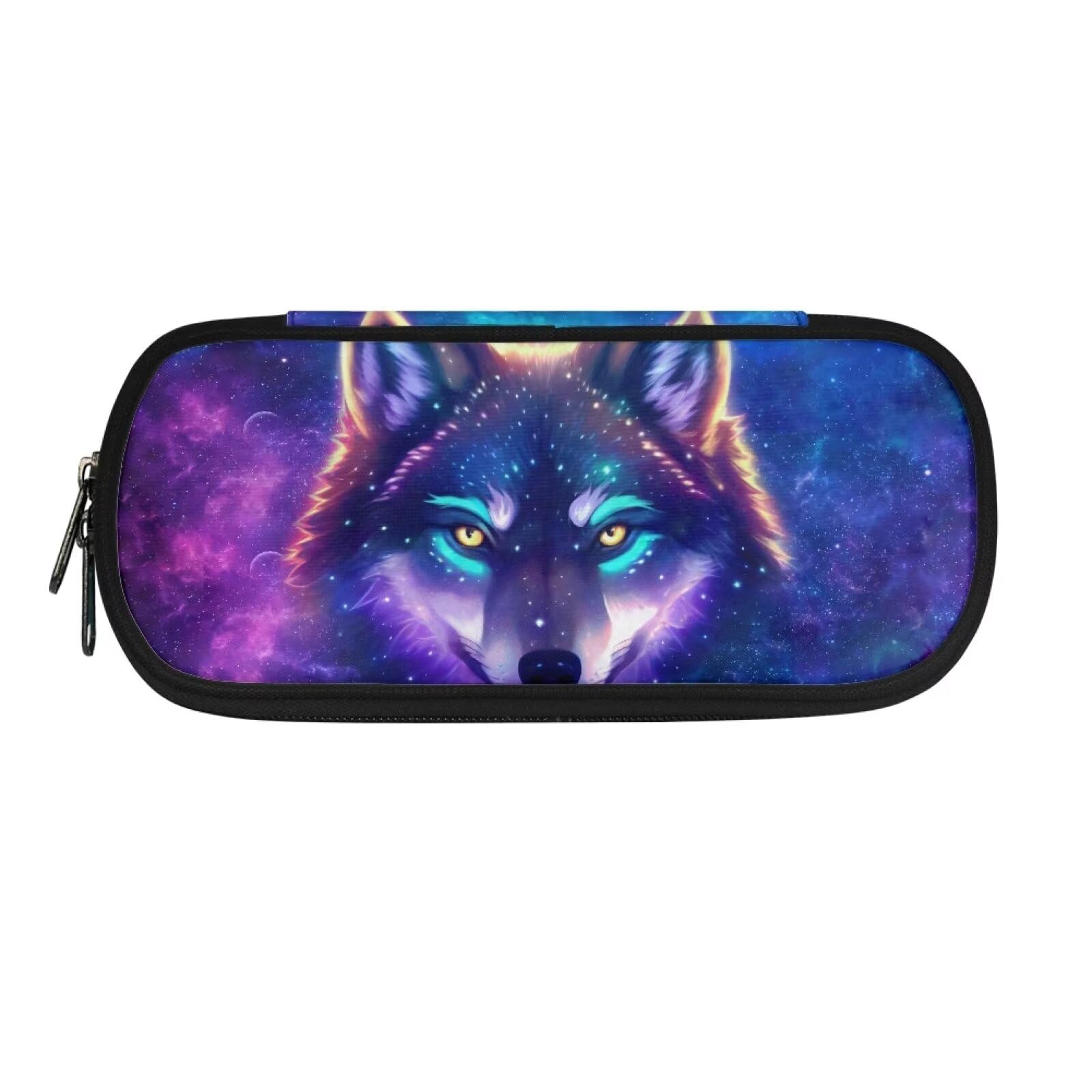 xixirimido Galaxy Wolf Kids Pencil Case for Boys Animal Pen Box Bag — image 1