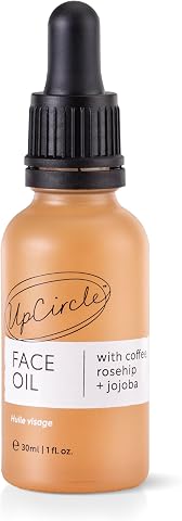 Serum Facial Orgánico UpCircle con Aceite de Café 30ml - Aceite Facial Hidratante Natural - Vitamina C, Aceite de Rosa Mosqueta para Desvanecer Manchas + Espino Amarillo para Mantener la Piel Flexible