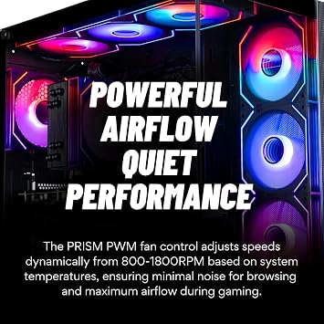 Panorama XL RTX 5090, AMD Ryzen 7 7800X3D, 32GB DDR5 RAM, 2TB NVMe Gen4 SSD, HDMI, RJ45, Windows 11 Pro, RGB Gamer Keyboard+Mouse, WiFi 7 + BT 5.4, HDMI, Prebuilt Gaming Desktop PC