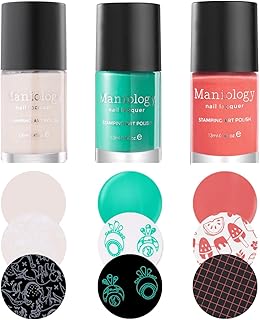 Maniology Spring Break Nail Stamping Polish Set (Coconut (B268), Turquoise (B324), Watermelon Float (B431))