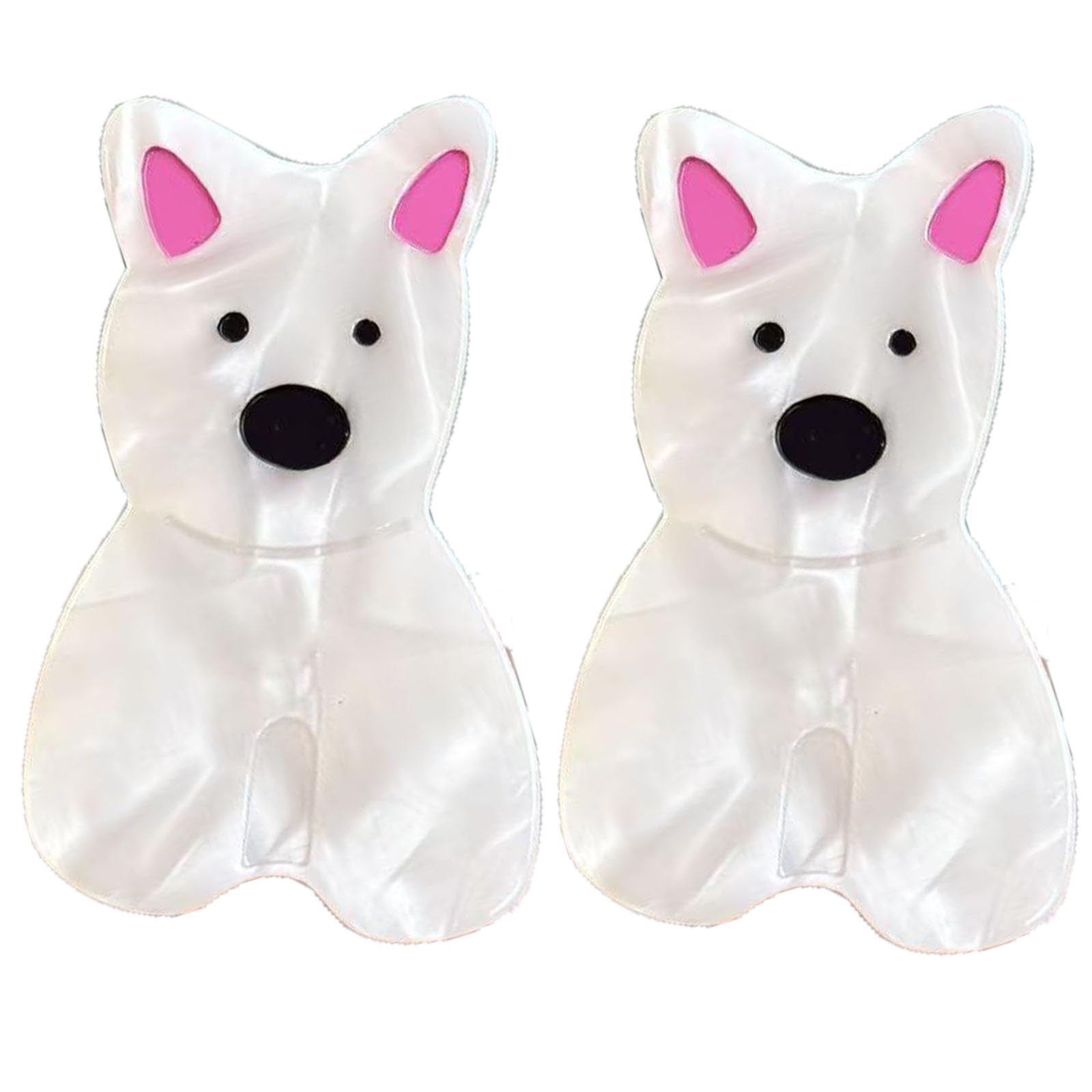 West Highland Terrier Hair Clips,Dog Hair Alligator Clips,Dog Hair Duckbill Clips,Animal Shape Hair Clips,Acetate Hair Clips for Girls,Small Hair