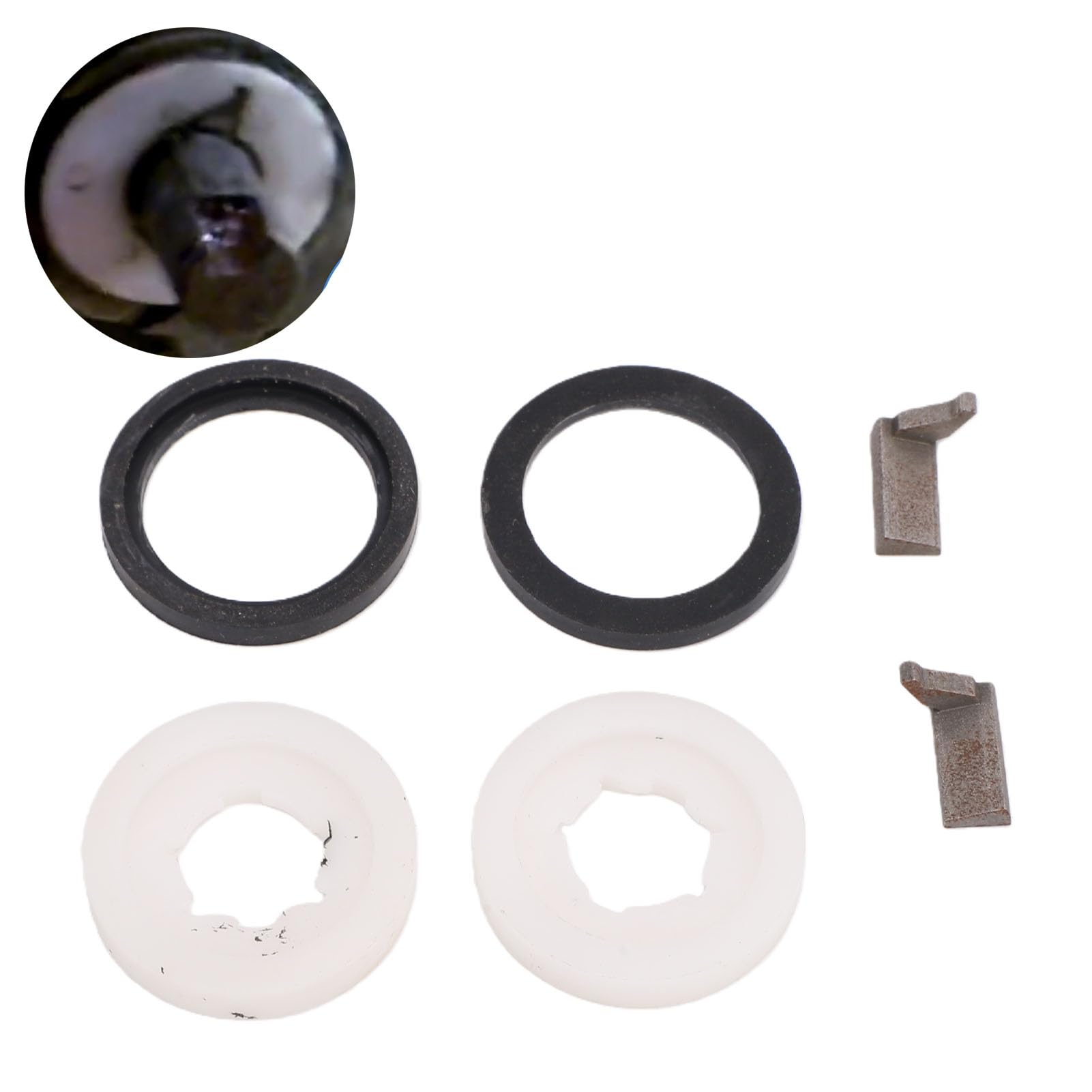Anello di frizione Rondella frizione Kit scanalature di ricambio 65 4760 65 4710 per tosaerba a trazione posteriore Plastica Gomma Acciaio 2 dischi 2 anelli 2 scanalature chiave