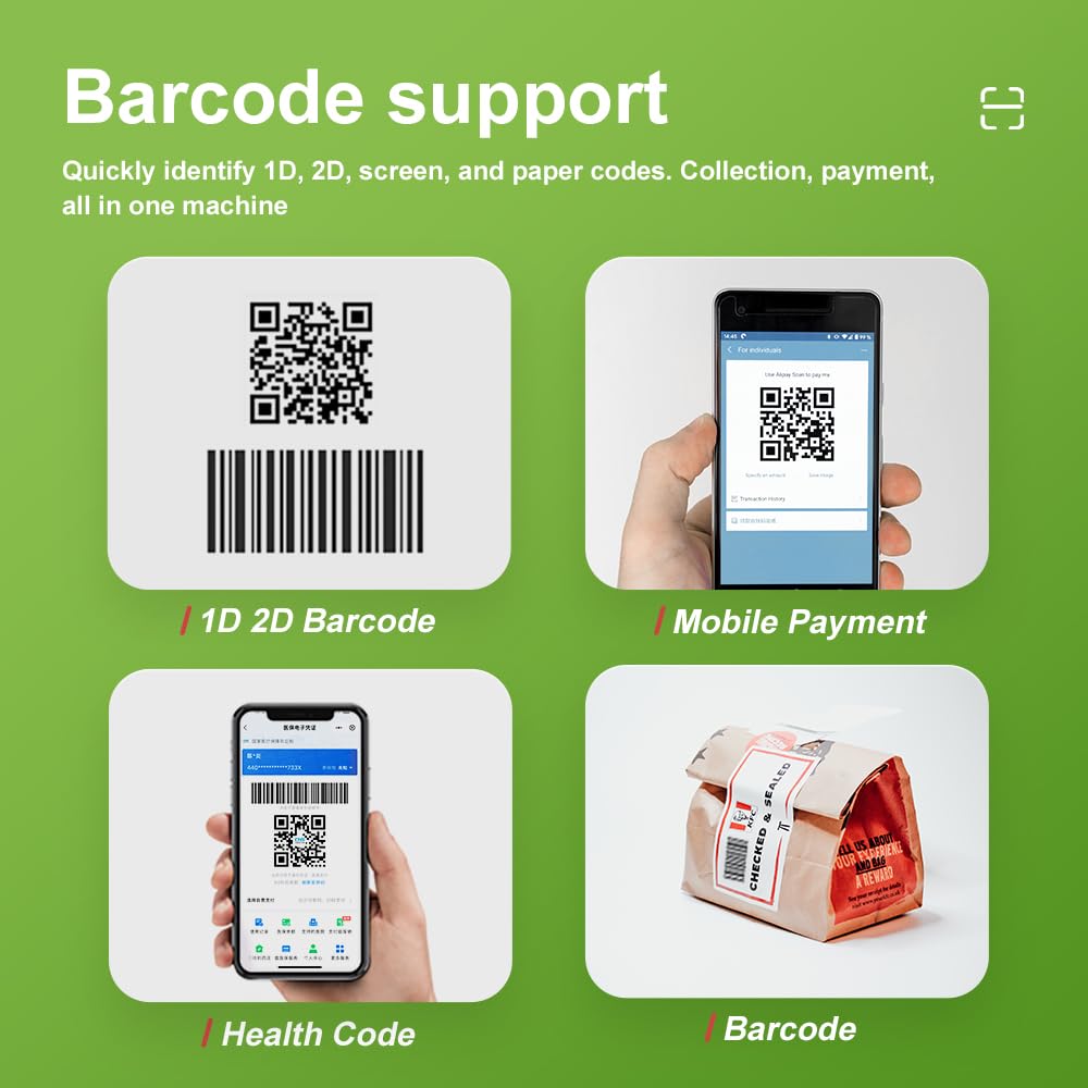 Yanzeo Escáner de código de barras de escritorio automático de alta velocidad omnidireccional manos libres 1D/2D QR escáner de plataforma