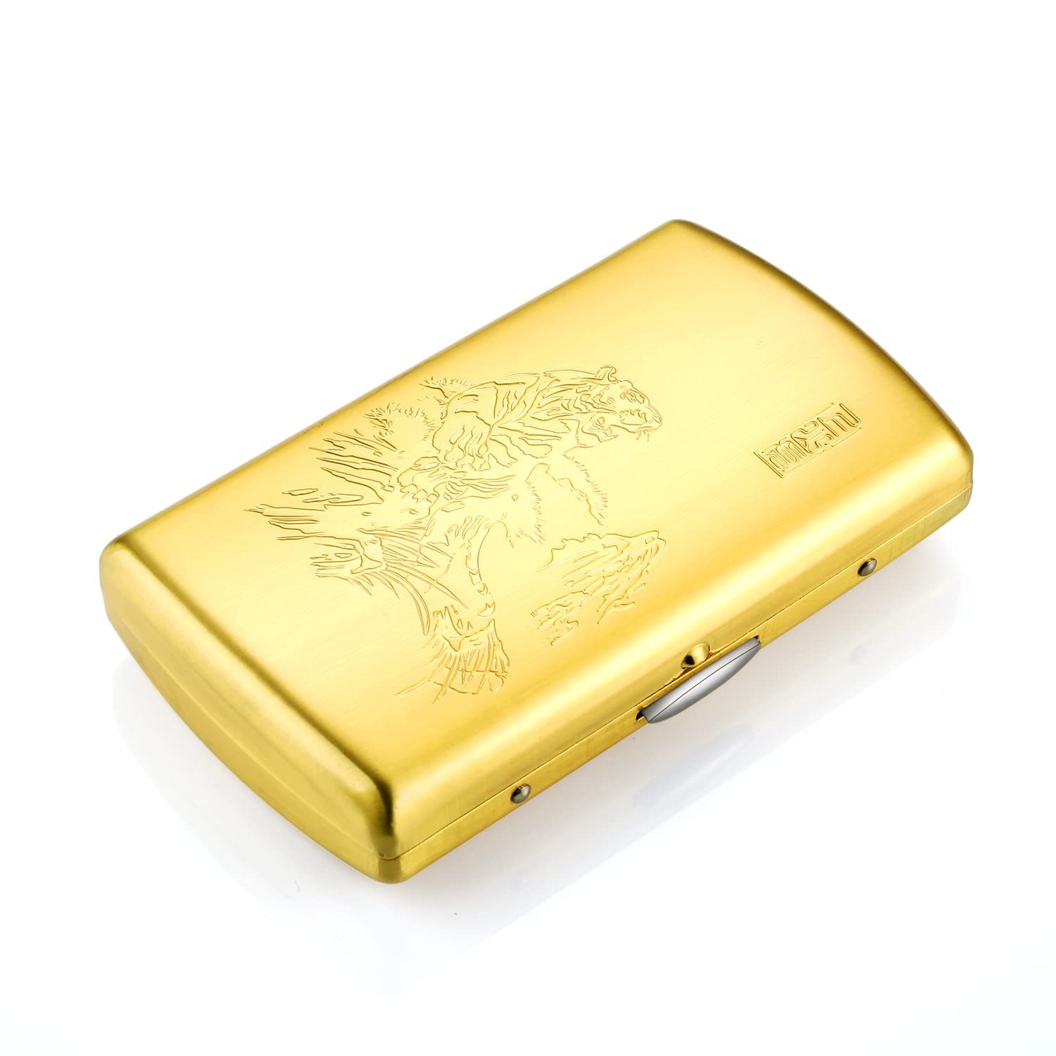 Retro Zigarettenetui gold metall klein, Zigarettenbox für Damen mann frau Vintage antik Zigarettenetui gold,Zigarettencase Zigarettenhülle für 12 Normal Zigaretten Mit Geschenk-Box（SSH jin）