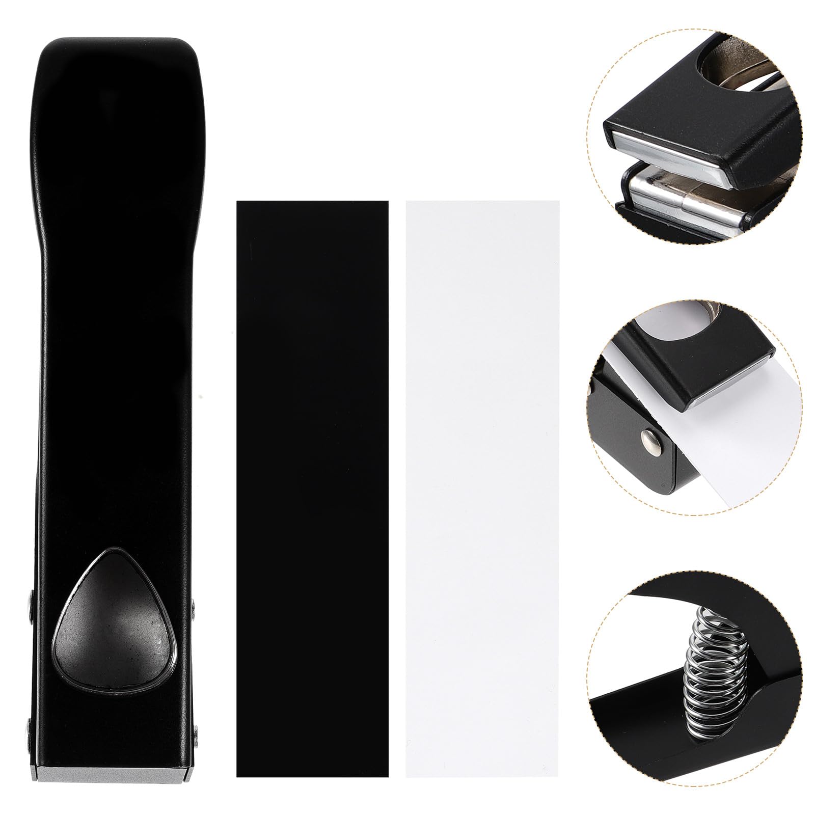 Beaupretty Gitarrenplektrum Selbstgemacht aus Eisen Stanzer und Komfortablem Griff mit Rutschfestem Silikonpad in Elegantem Schwarz für Einfache Herstellung von Gitarrenpicks