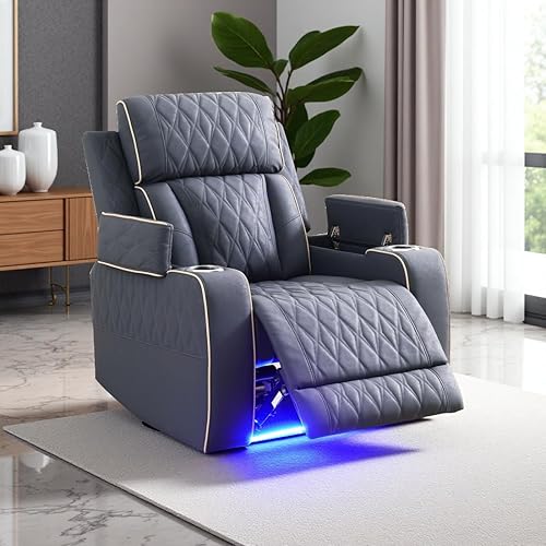 Miniatura 11 de Juego de sofá reclinable eléctrico, juego de sofá reclinable de cine en casa, sofá biplaza reclinable de cuero transpirable con Debut negro,Negro