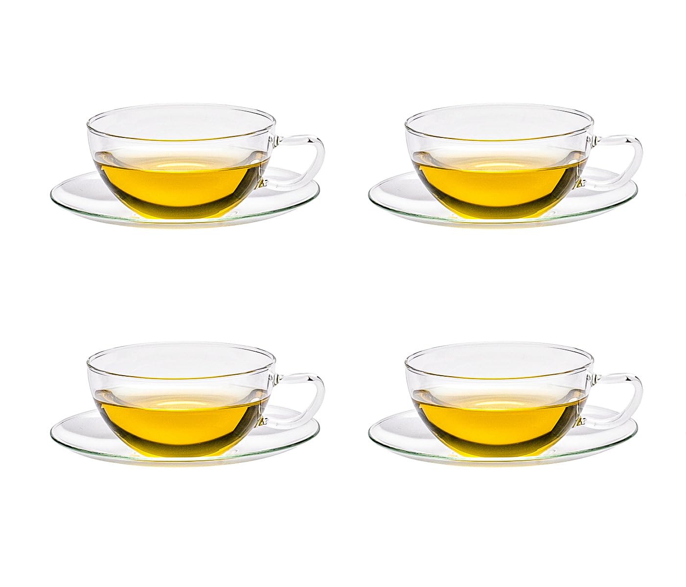 Trendglas Jena Teetasse OPUS 0,2 l mit Glasunterteller, 4er-Set