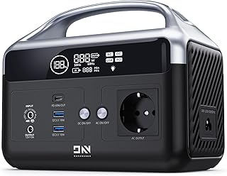 DaranEner NEOZ Stazione di alimentazione portatile 300W 179,2Wh LiFePO4 Batteria Onda sinusoidale pura Presa CA DC5521 Porte USB-A QC3.0 18W USB-C PD 60W Torcia LED Generatore solare per campeg