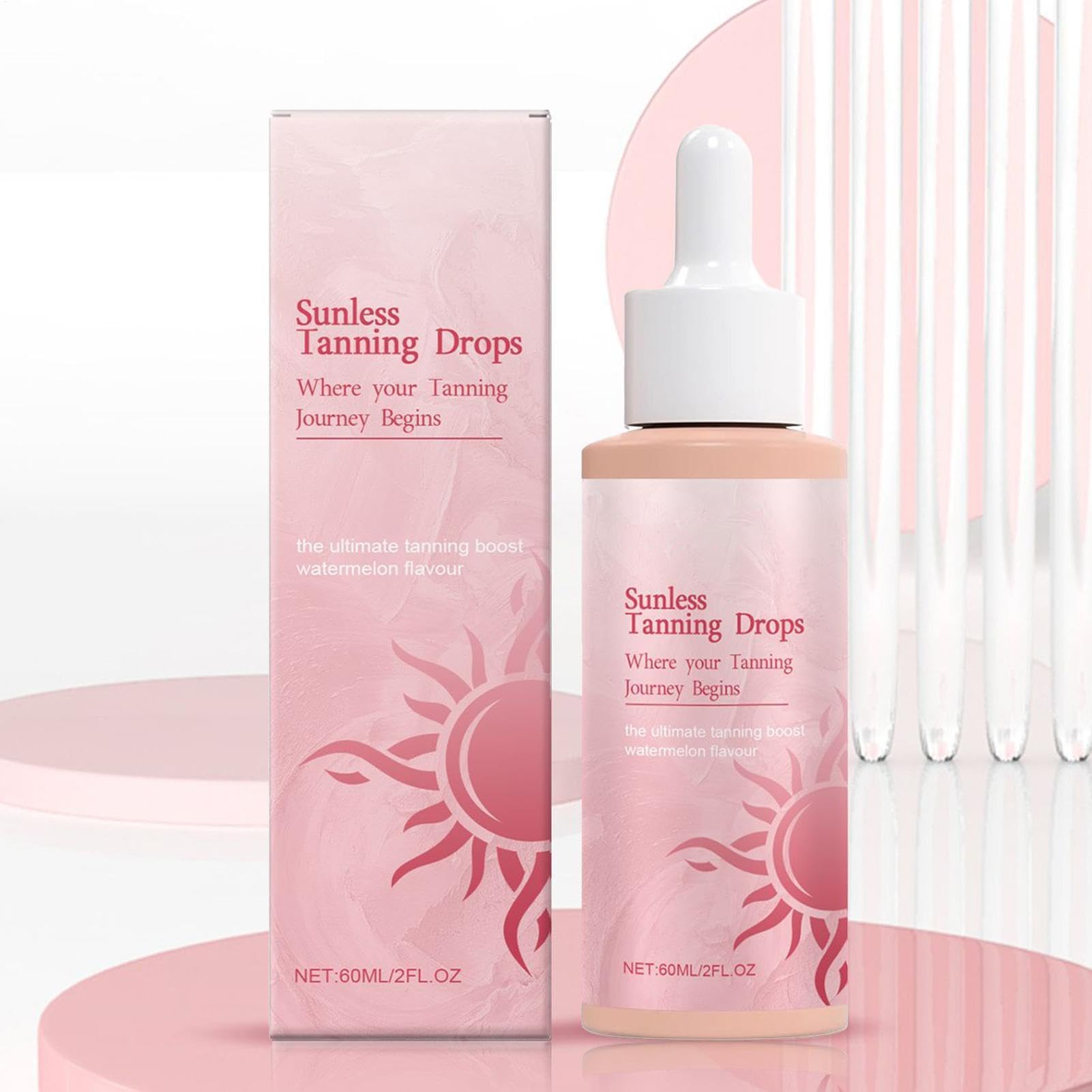 Sunless Bronzing Drops do picia do twarzy - Słoneczny odcień i naturalny kolor, samoopalacz (1 sztuka)