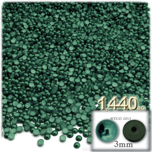 1,440Pc Pearl Finish Half Dome Beads, Round, 3Mm, Rustic Copper Brown #TOP6