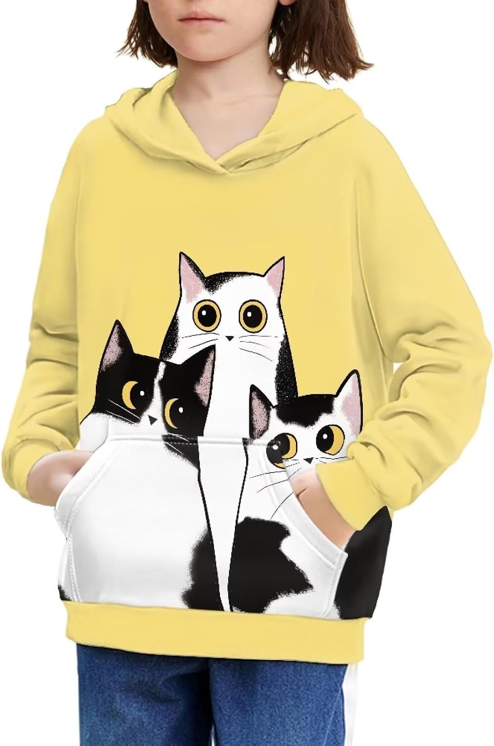 Talayituse Hoodies Sweatshirt for Girls Kids Long Sleeve Pullover with Pocket, Casual Athletic Tops Jumpers Sportwears