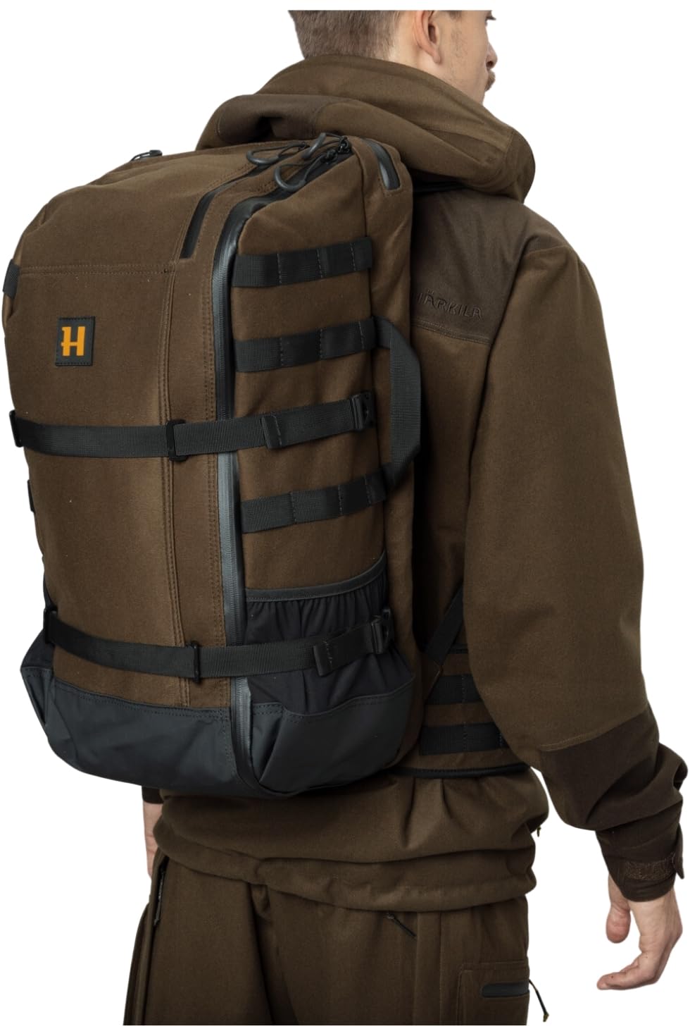 Härkila Forest Hunter Jagdrucksack Grün 27 Liter inklusive Regencover für die Jagd