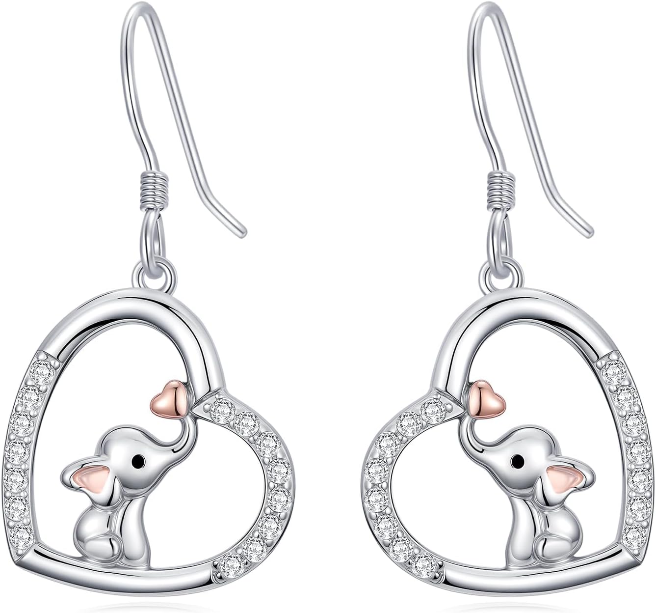 Dog/Elephant Dangle Earrings for Women 925 Sterling Silver Cute Animal Earrings Birthday Jewelry Gifts for Women