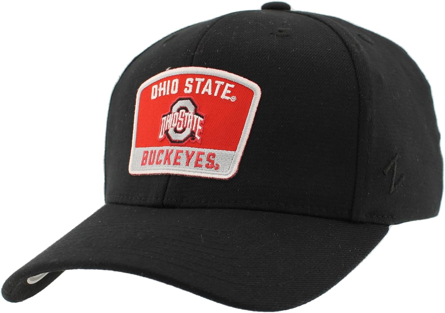 Ohio State Buckeyes NCAA Officially Licensed Fitted Hat ZH Patch Switchback Black, Large