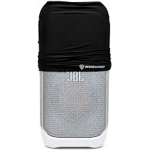 JBL PartyBox Stage 320 - Portable Party Speaker with Telescopic Handle & Wide, Sturdy Wheels, Up to 18 Hours of Play time, Splash Proof Including Winguard Protective Dust Cover White