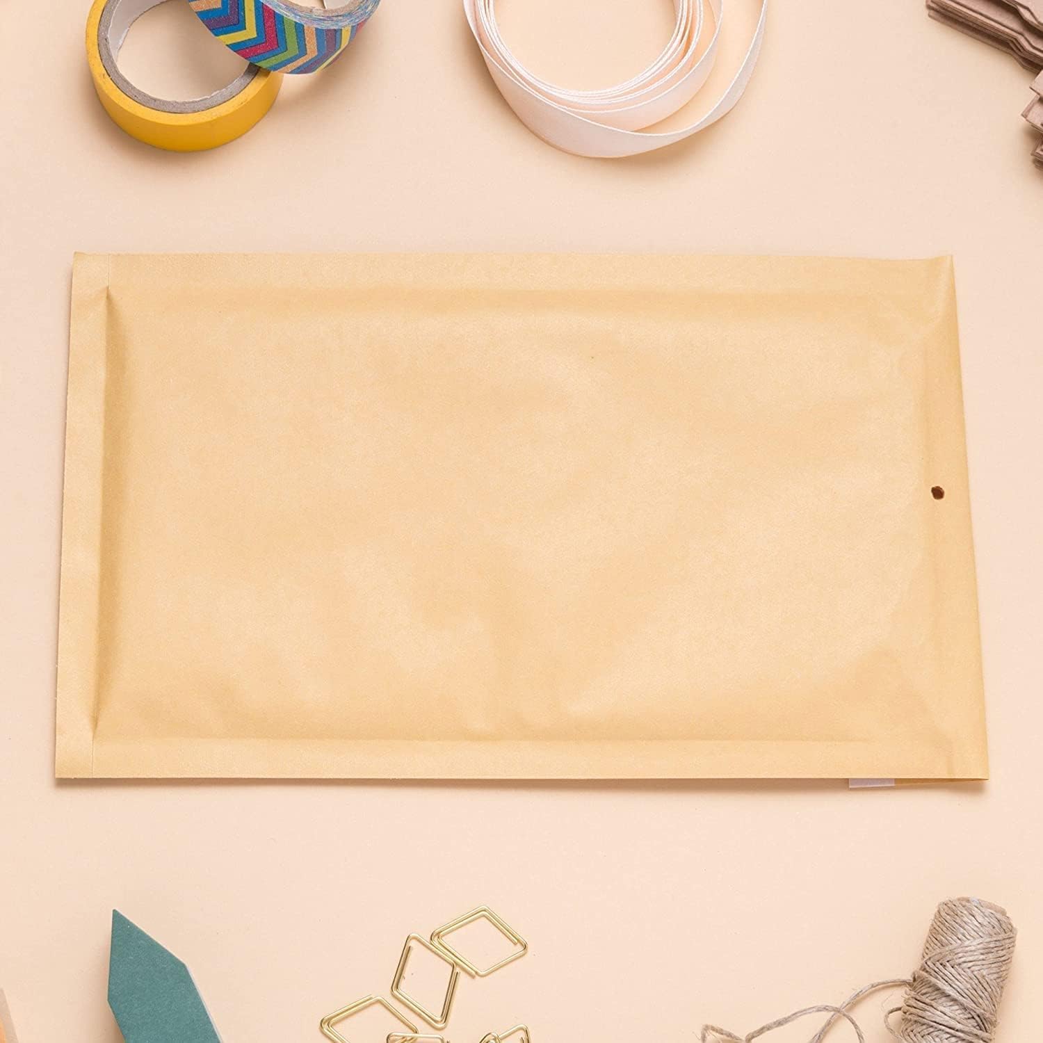 Enveloppes rembourrées en papier bulle en polyéthylène, couleur marron, sacs d’expédition pouvant contenir des documents - Ofituria (200 V2 enveloppes, 300 x 420 mm)