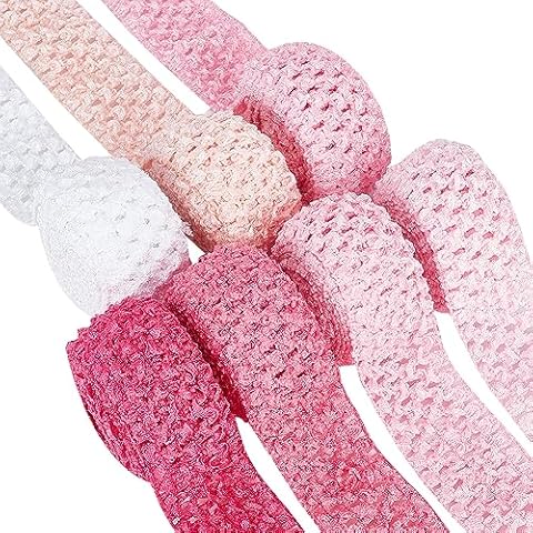 BENECREAT 15 Yards Elastic Crochet Headbands Cover