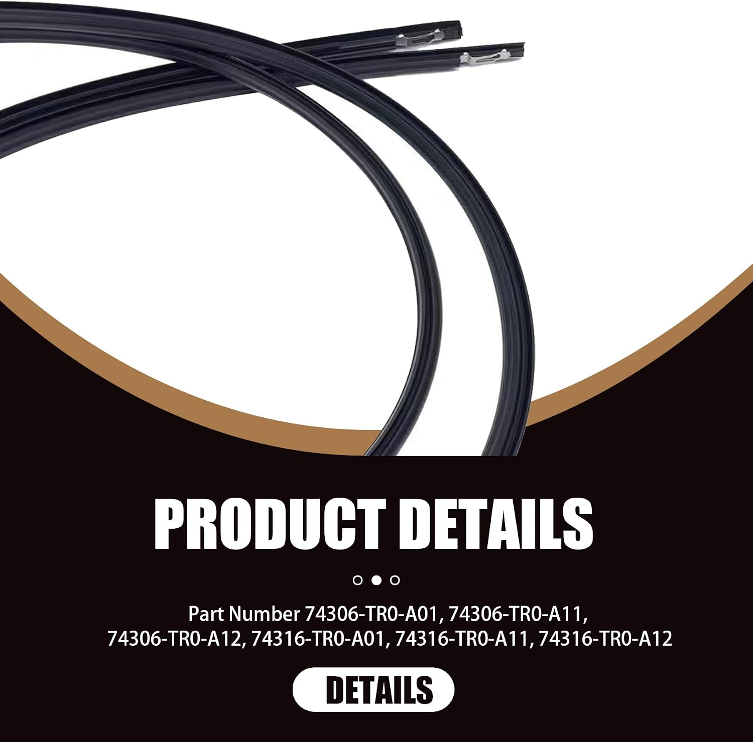 Roof Trim Molding Kit,Roof Molding Drip Stripping,Left & Right Side Compatible with 2012 2013 2014 2015 Honda Civic Sedan 4-Door Replace 74316TR0A01 74306TR0A01 74316TR0A11 74316TR0A12