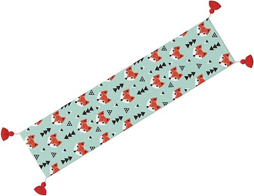 Vista 2 de Christmas Table Runner 60 Inches Long Fall Table Runner for Dining Table Christmas Decorations Coffe Table Runner with Tassels Kitchen & Table