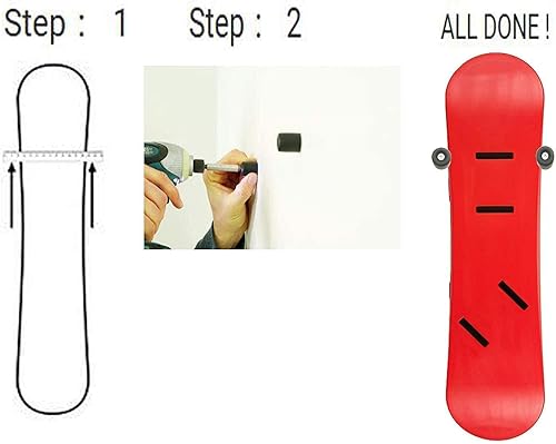 Miniatura 4 de Soporte de pared para snowboard, estante de almacenamiento de esquí, diseño flotante invisible, capacidad para 5 tablas, se adapta a cualquier esquí