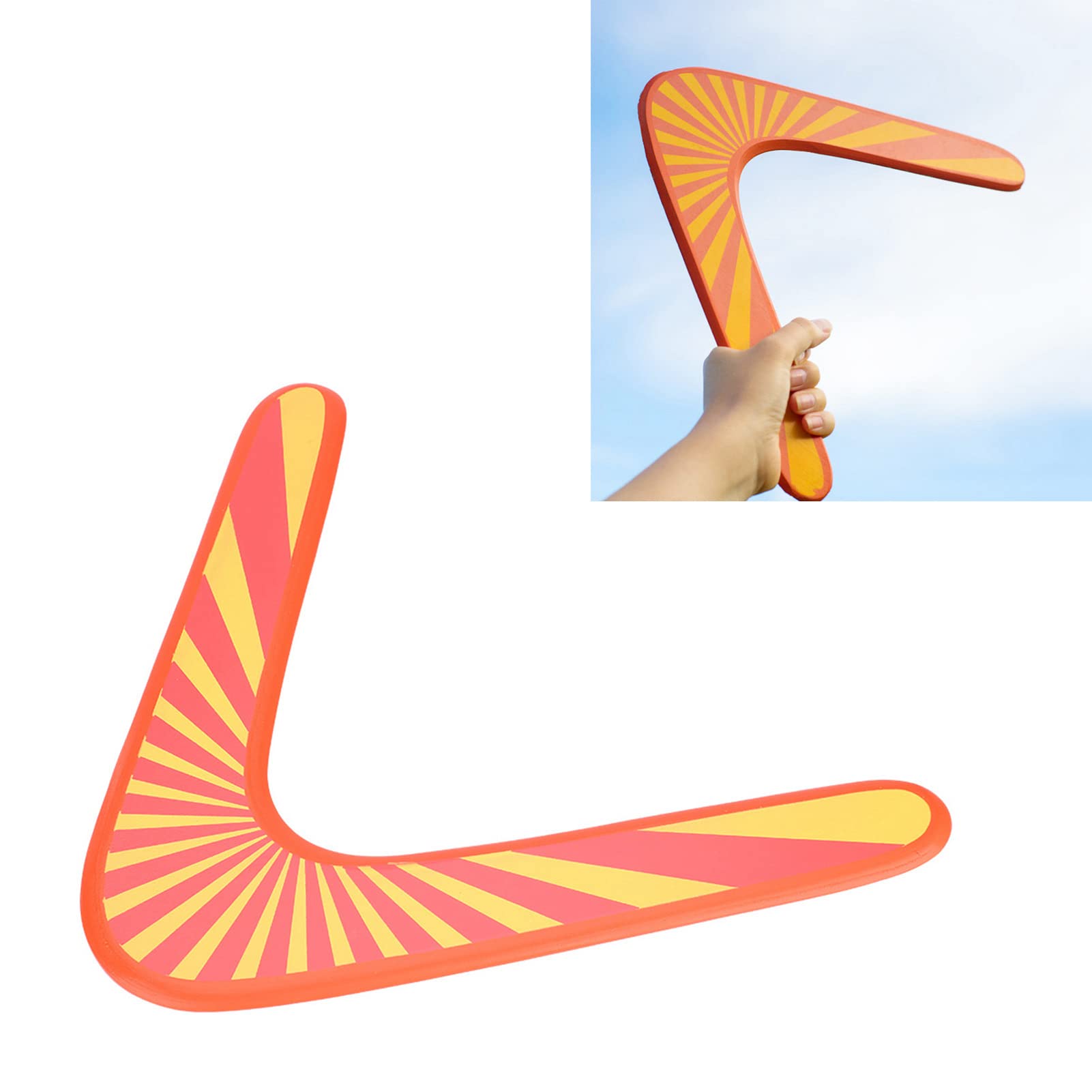 Leapiture V Shaped Boomerang Wooden Returning Boomerang V Shaped Throwing Stick V Angled Tossing Tool Outdoor Games Sports Toy for Outdoor Activities