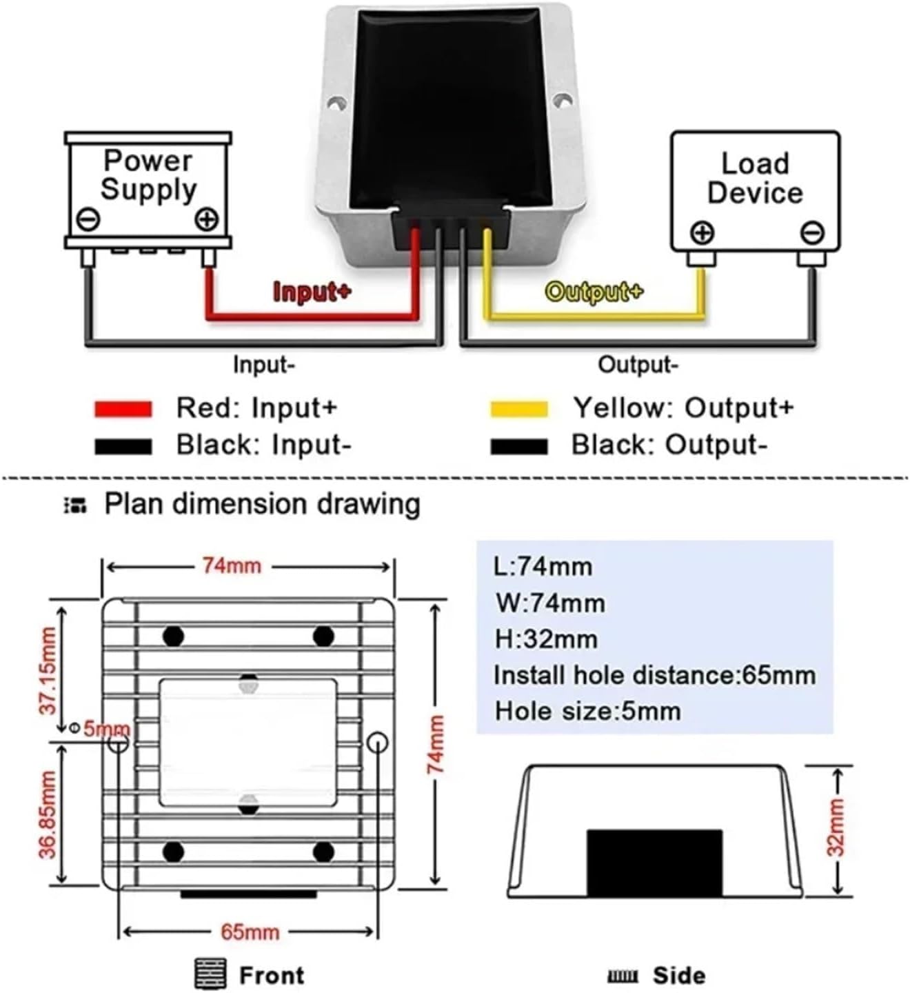 1 Pcs 12 Volt to 48 Volt 1A 2A 3A 5A 8A 10A 12V to 48V Boost Step-up Voltage Regulator DC DC Converter for Electric Cars 12V-48V(12V to 48V 10A)