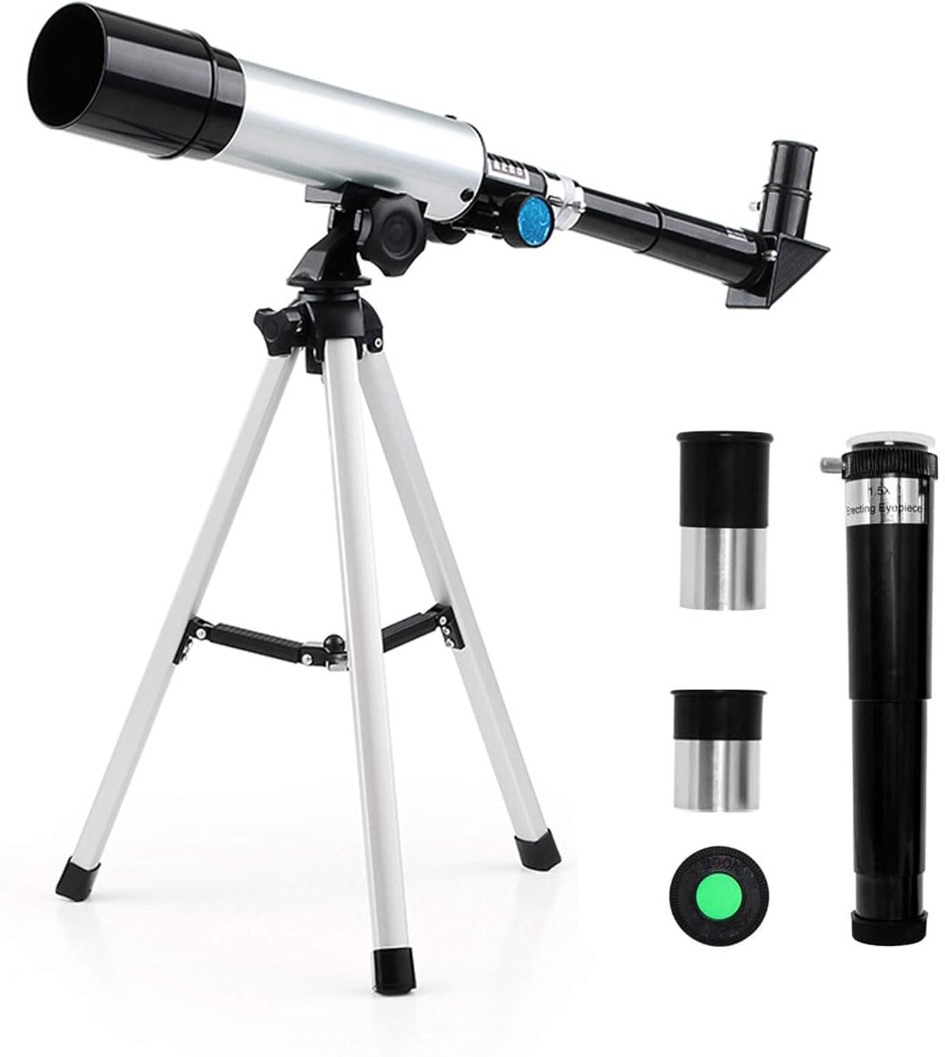 Updated Newest Telescope for Kids Professional 90X Astronomical Landscape Telescope 2 Magnification Eyepieces and 1.5X Barlow Len with Tripod for Beginners Childrens
