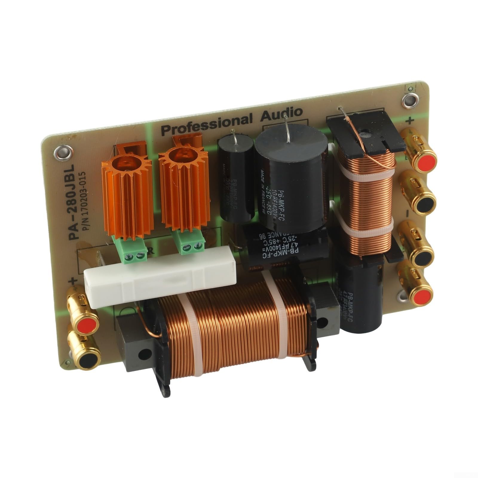 Crossover dorato 400 W per tweeter e bassi