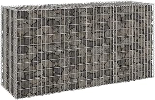 vidaXL Gabbione con Copertura in Acciaio Zincato 200x60x100 cm